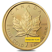 1 oz Canadian Gold Maple Leaf $50 Coin (Random Year)